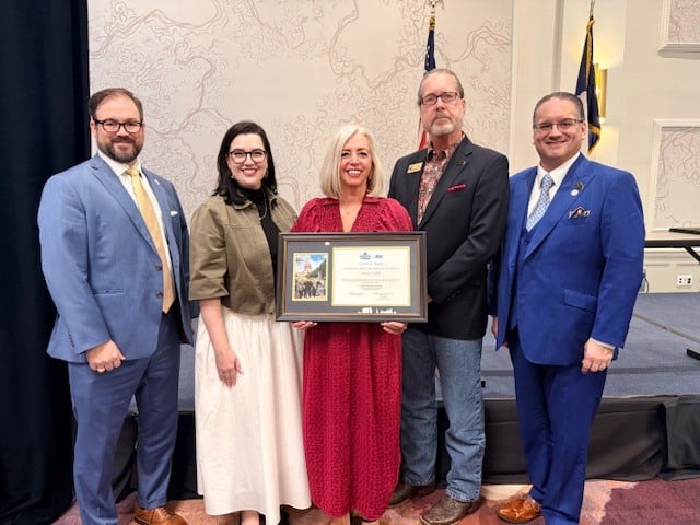 LILI Ceremony - Carrie Sayre with Certificate