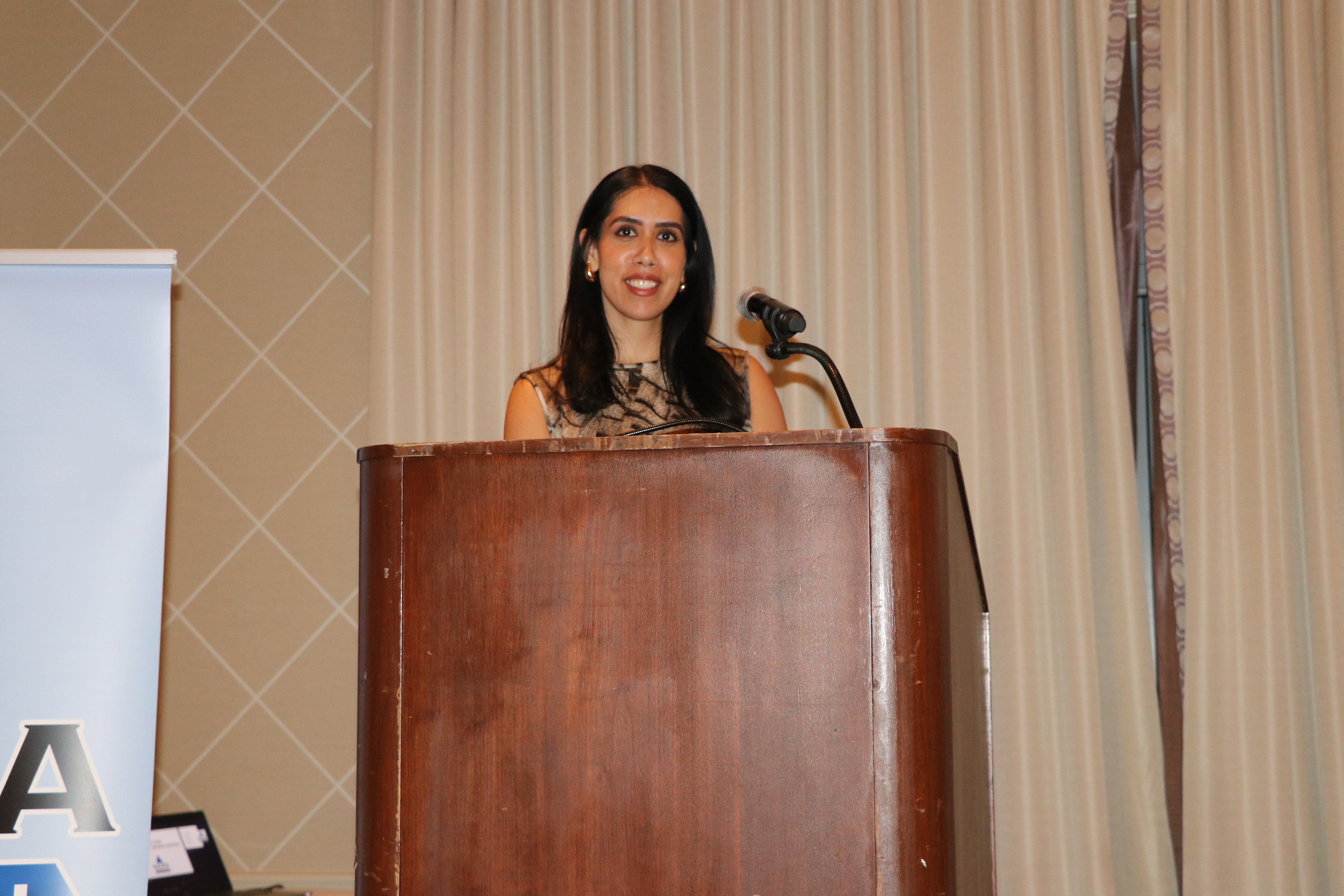 Lena Allouche at Podium